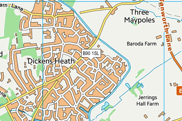 B90 1SL map - OS VectorMap District (Ordnance Survey)