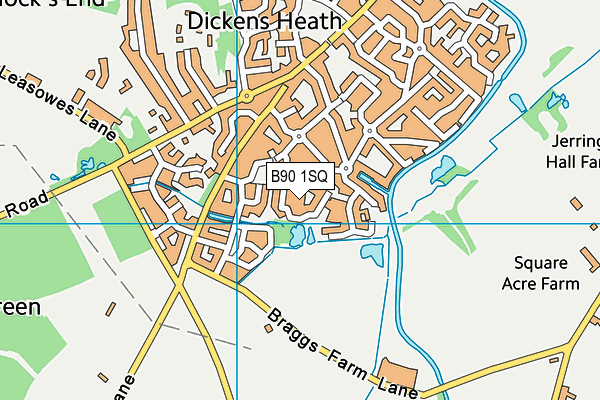 B90 1SQ map - OS VectorMap District (Ordnance Survey)