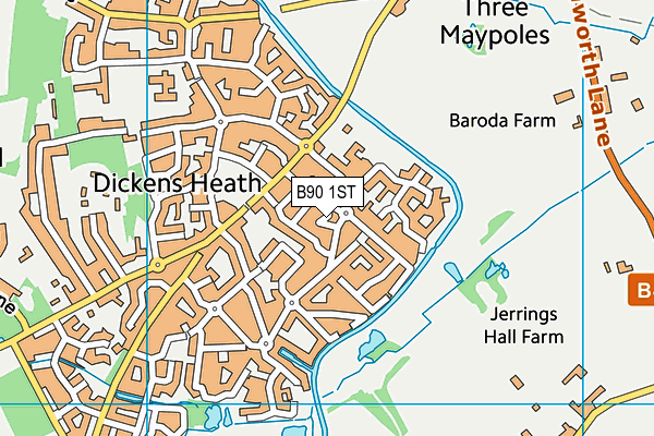 B90 1ST map - OS VectorMap District (Ordnance Survey)