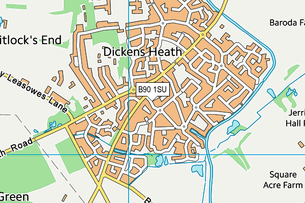 B90 1SU map - OS VectorMap District (Ordnance Survey)