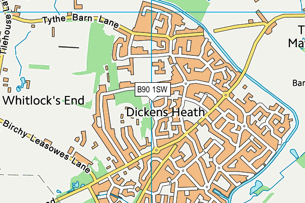 B90 1SW map - OS VectorMap District (Ordnance Survey)