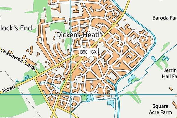 B90 1SX map - OS VectorMap District (Ordnance Survey)