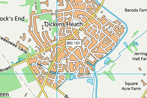 B90 1SY map - OS VectorMap District (Ordnance Survey)