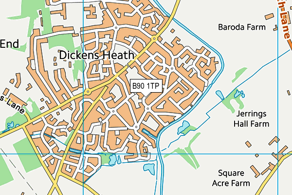 B90 1TP map - OS VectorMap District (Ordnance Survey)