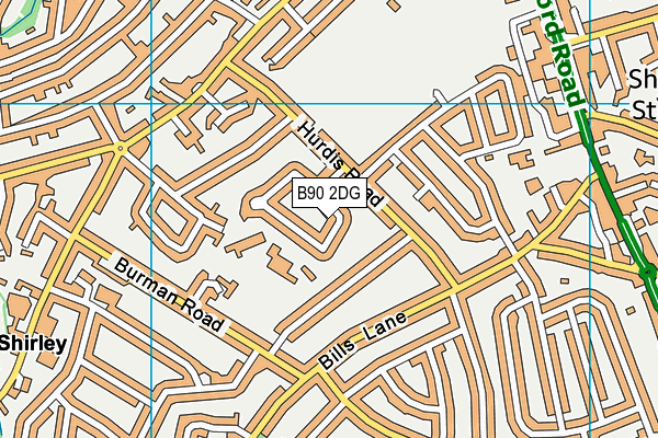 B90 2DG map - OS VectorMap District (Ordnance Survey)