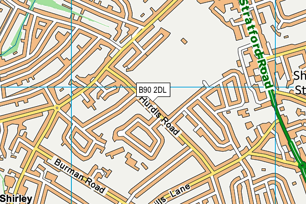 B90 2DL map - OS VectorMap District (Ordnance Survey)
