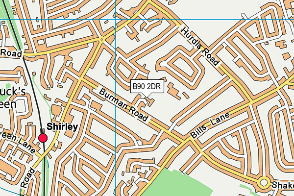 B90 2DR map - OS VectorMap District (Ordnance Survey)