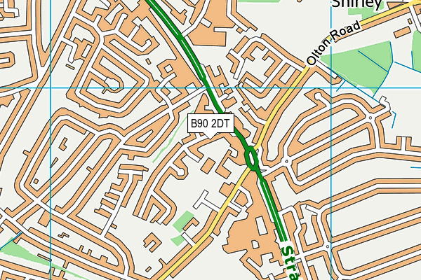 B90 2DT map - OS VectorMap District (Ordnance Survey)