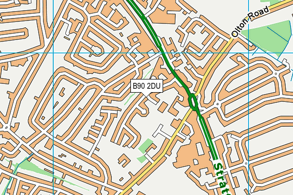 B90 2DU map - OS VectorMap District (Ordnance Survey)