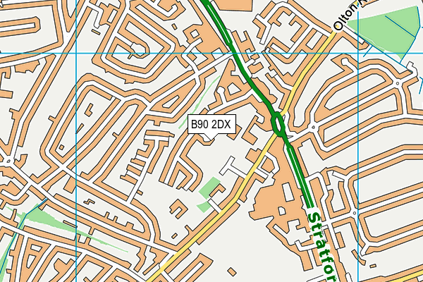 B90 2DX map - OS VectorMap District (Ordnance Survey)