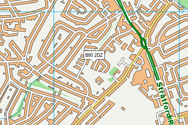 B90 2DZ map - OS VectorMap District (Ordnance Survey)