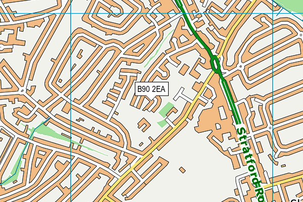 B90 2EA map - OS VectorMap District (Ordnance Survey)