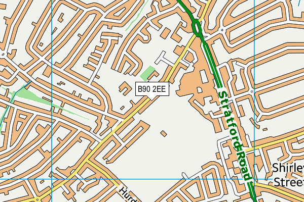 B90 2EE map - OS VectorMap District (Ordnance Survey)