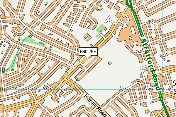 B90 2EF map - OS VectorMap District (Ordnance Survey)