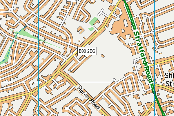 B90 2EG map - OS VectorMap District (Ordnance Survey)