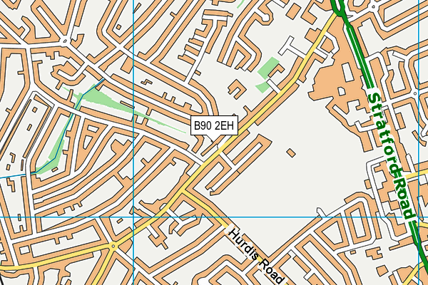 B90 2EH map - OS VectorMap District (Ordnance Survey)