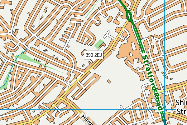 Haslucks Green School map (B90 2EJ) - OS VectorMap District (Ordnance Survey)
