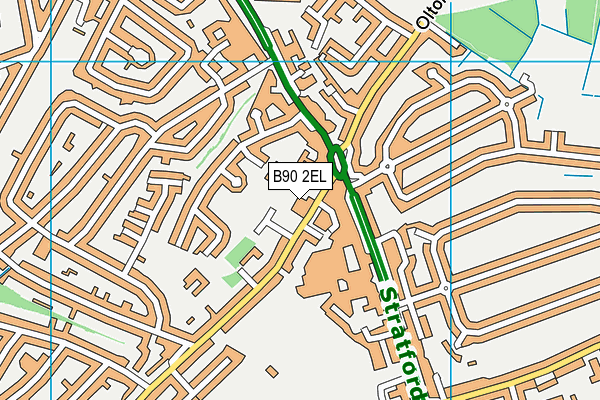 B90 2EL map - OS VectorMap District (Ordnance Survey)