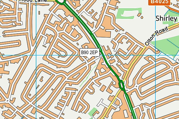 B90 2EP map - OS VectorMap District (Ordnance Survey)
