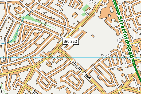 B90 2EQ map - OS VectorMap District (Ordnance Survey)