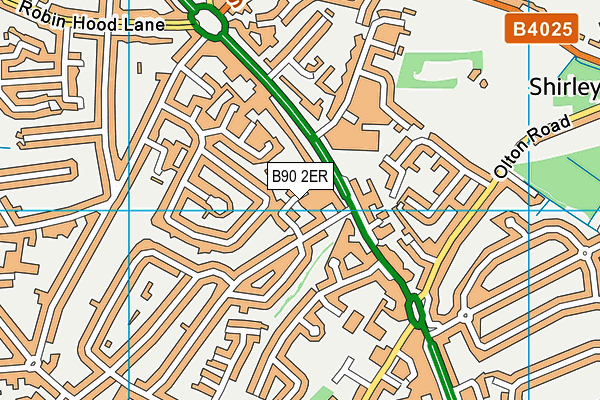 B90 2ER map - OS VectorMap District (Ordnance Survey)