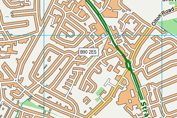 B90 2ES map - OS VectorMap District (Ordnance Survey)