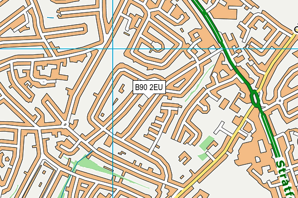 B90 2EU map - OS VectorMap District (Ordnance Survey)