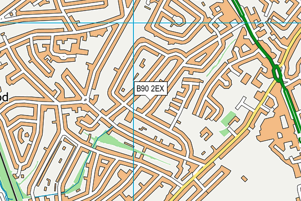 B90 2EX map - OS VectorMap District (Ordnance Survey)