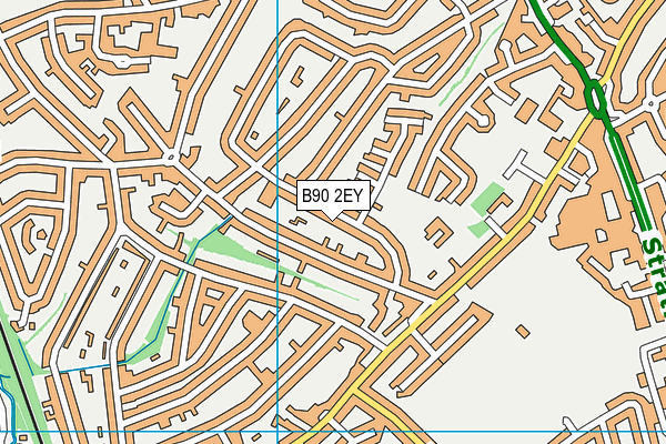 B90 2EY map - OS VectorMap District (Ordnance Survey)