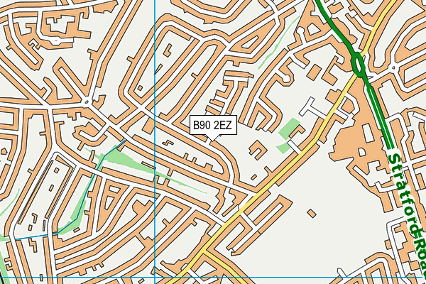 B90 2EZ map - OS VectorMap District (Ordnance Survey)