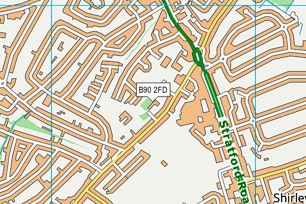 B90 2FD map - OS VectorMap District (Ordnance Survey)