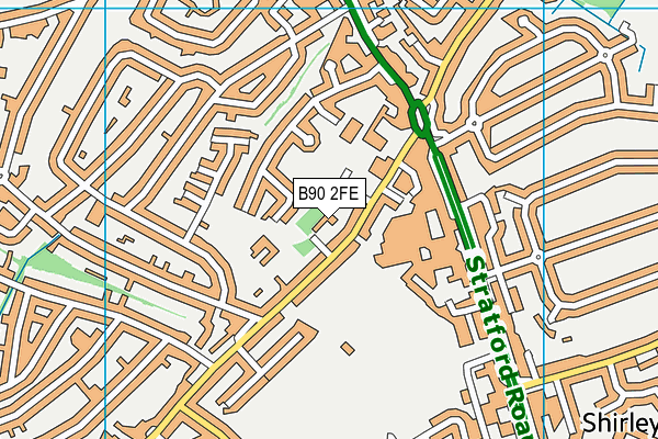 B90 2FE map - OS VectorMap District (Ordnance Survey)