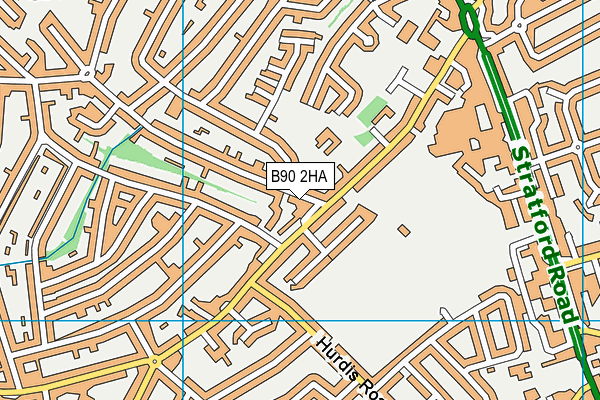B90 2HA map - OS VectorMap District (Ordnance Survey)
