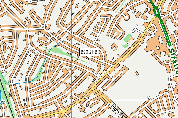 B90 2HB map - OS VectorMap District (Ordnance Survey)