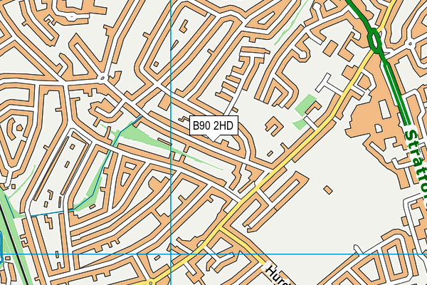 B90 2HD map - OS VectorMap District (Ordnance Survey)