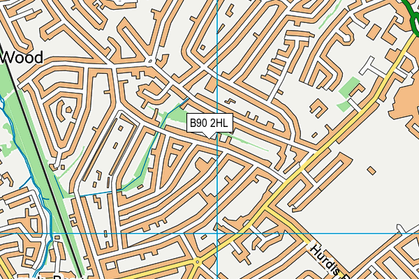 B90 2HL map - OS VectorMap District (Ordnance Survey)