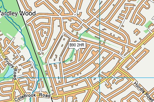 B90 2HR map - OS VectorMap District (Ordnance Survey)