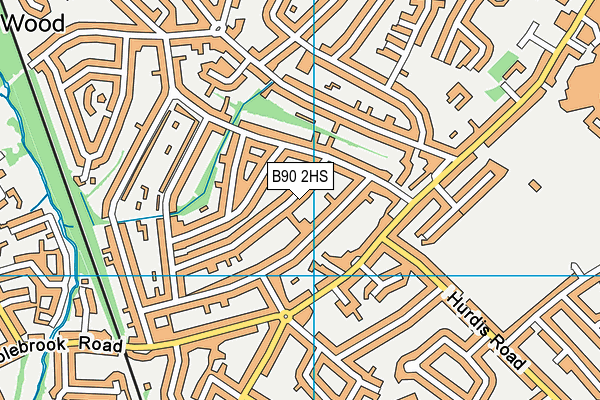 B90 2HS map - OS VectorMap District (Ordnance Survey)