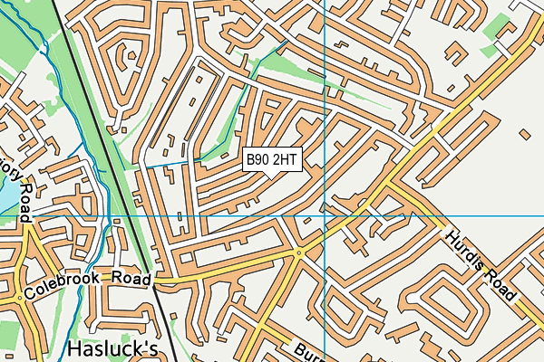 B90 2HT map - OS VectorMap District (Ordnance Survey)
