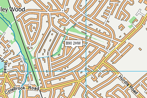 B90 2HW map - OS VectorMap District (Ordnance Survey)