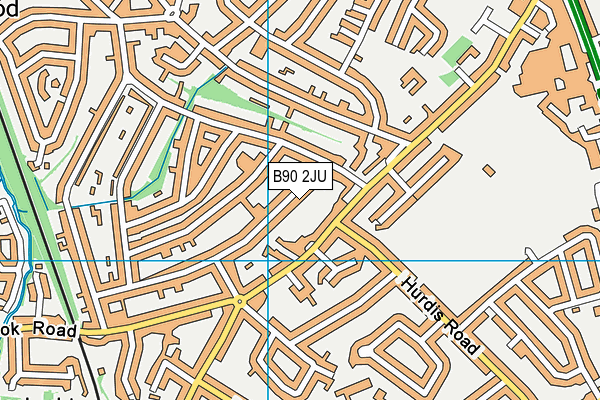 B90 2JU map - OS VectorMap District (Ordnance Survey)