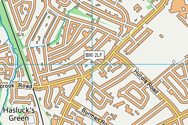 B90 2LF map - OS VectorMap District (Ordnance Survey)