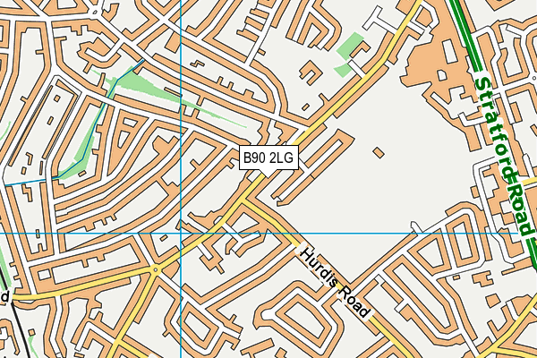 B90 2LG map - OS VectorMap District (Ordnance Survey)