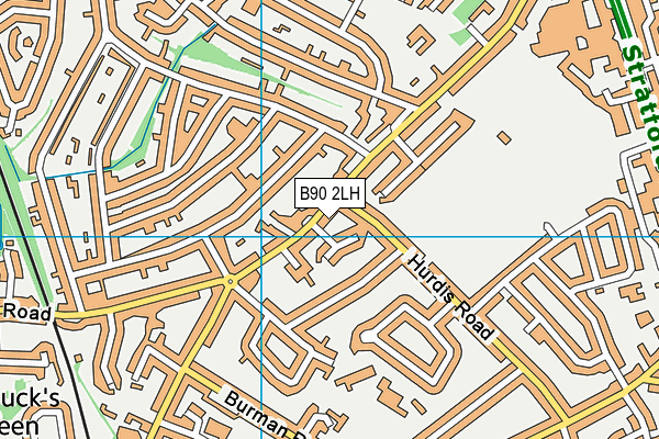 B90 2LH map - OS VectorMap District (Ordnance Survey)
