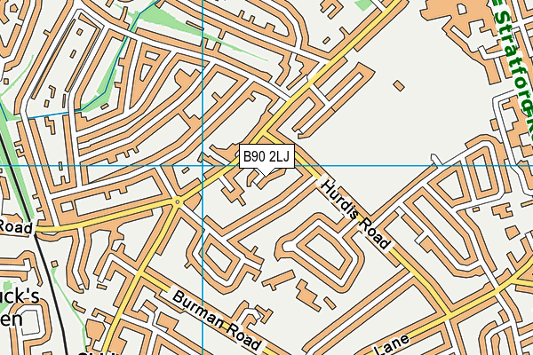 B90 2LJ map - OS VectorMap District (Ordnance Survey)