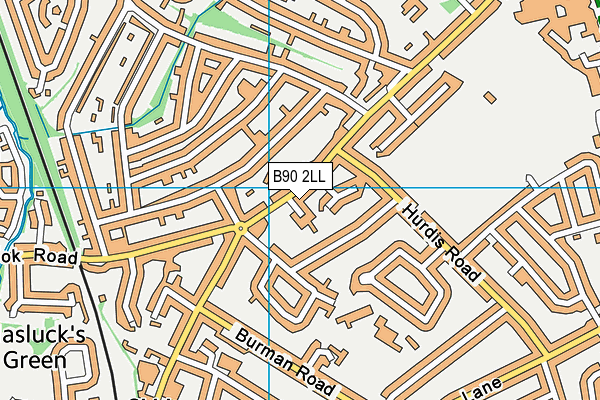B90 2LL map - OS VectorMap District (Ordnance Survey)