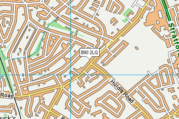 B90 2LQ map - OS VectorMap District (Ordnance Survey)