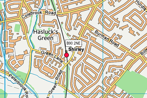 B90 2NE map - OS VectorMap District (Ordnance Survey)
