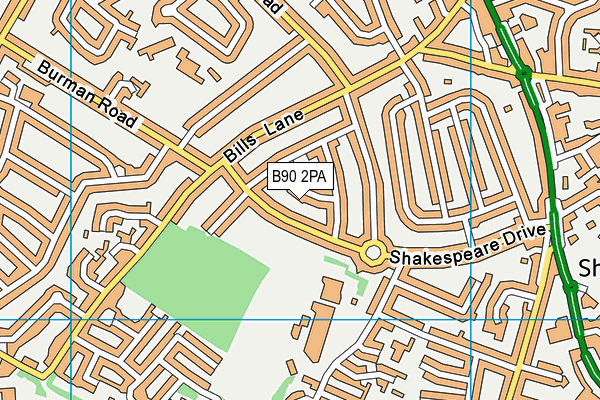 B90 2PA map - OS VectorMap District (Ordnance Survey)