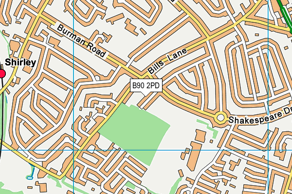 B90 2PD map - OS VectorMap District (Ordnance Survey)